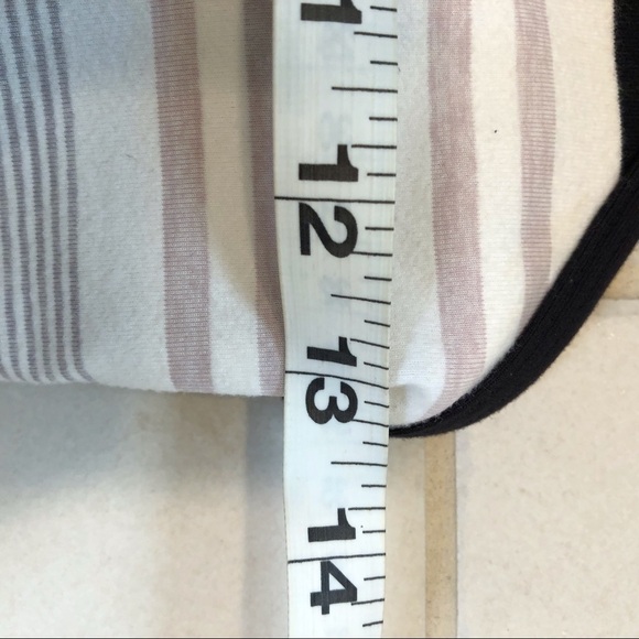 Lululemon Striped Black/White/Beige, Racerback Tank Top, Size 4 - Picture 4 of 6